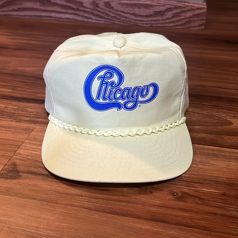 Vintage 80s Chicago The Band Adjustable SnapBack Hat Peter Cetera